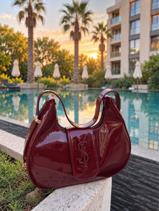 Чанта YSL бордо