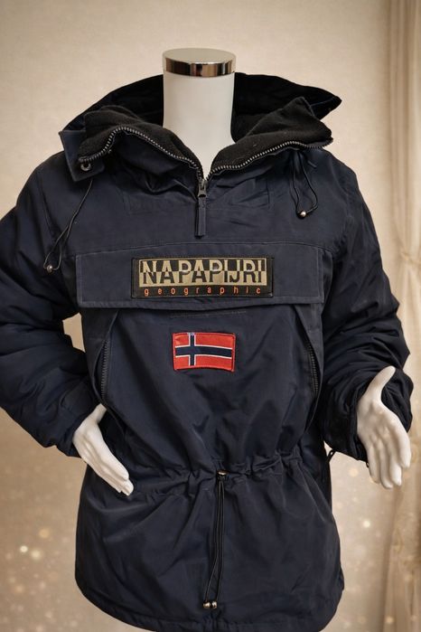 Napapijri unisex bleumarin L-XL – geacă iarnă reglabilă, călduroasă și