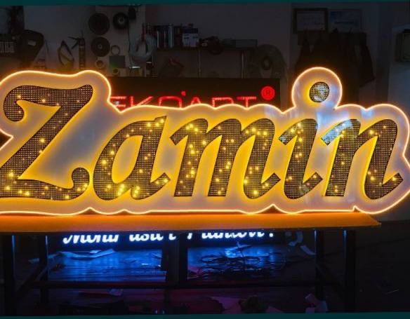Наружная Реклама Tashqi Reklama Bo'rtma harflar Bukva Banner