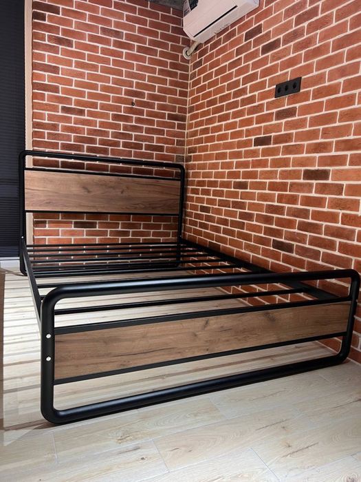 Металлическая кровать MILLENIUM | Двуспальная лофт кравать. Temir loft