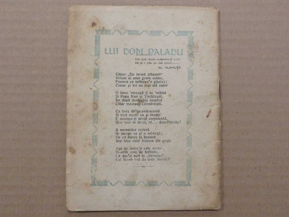 De inima albastra / Dom" Paladu  George Ranetti   1928