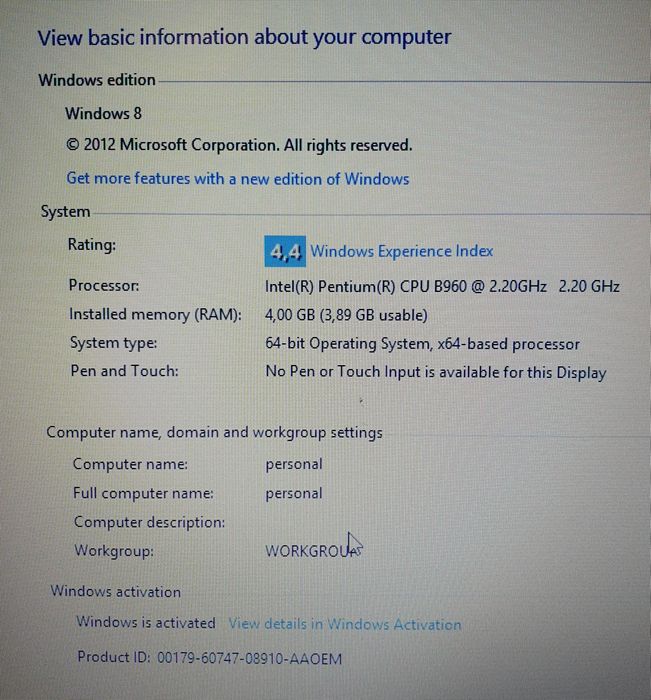 Laptop  HP250 G1