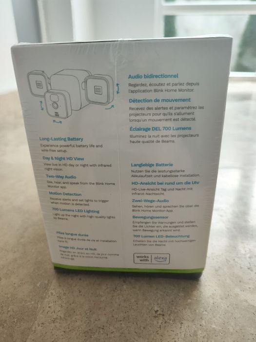 Camera de supraveghere Blink Outdoor + Floodlight IP Negru,sigilata