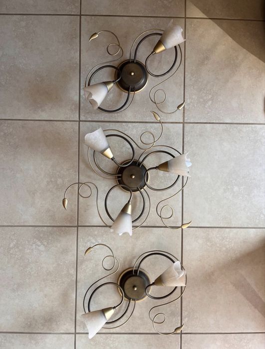 Aplice art deco metalice, aurii
