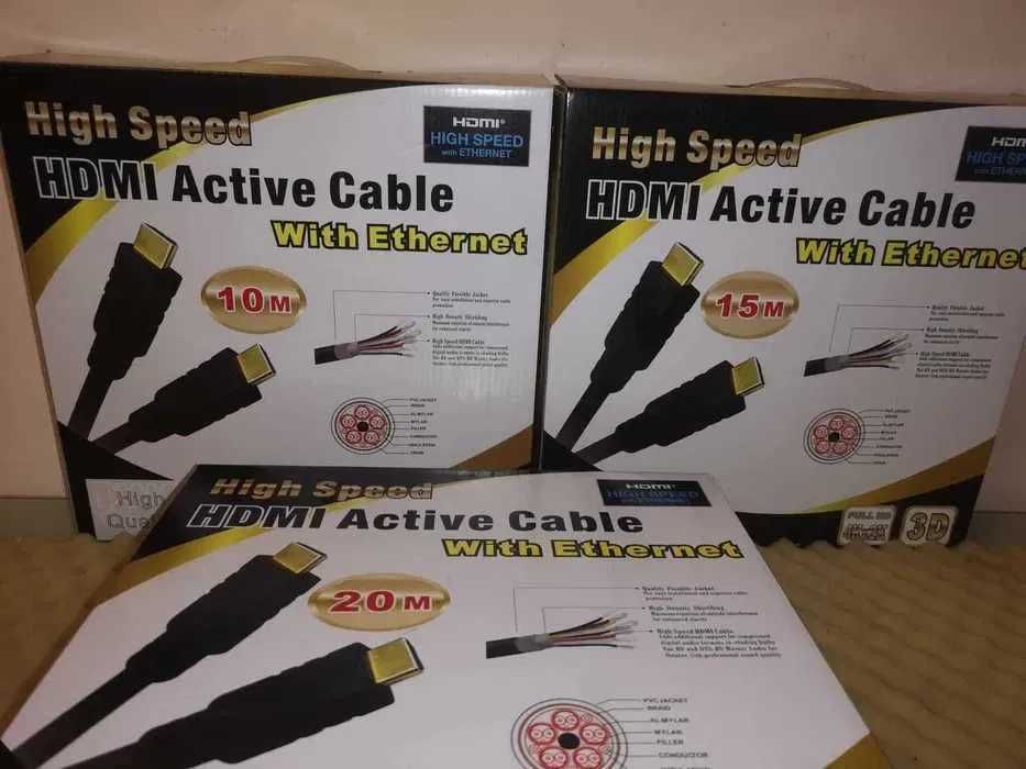 Cablu HDMI 20 m 4K 3D HIGH SPEED - nou sigilat (garantie)