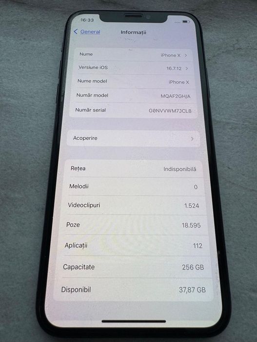 iPhone X, Space Gray, 256GB