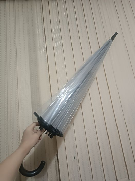 Зонт трость прозрачный