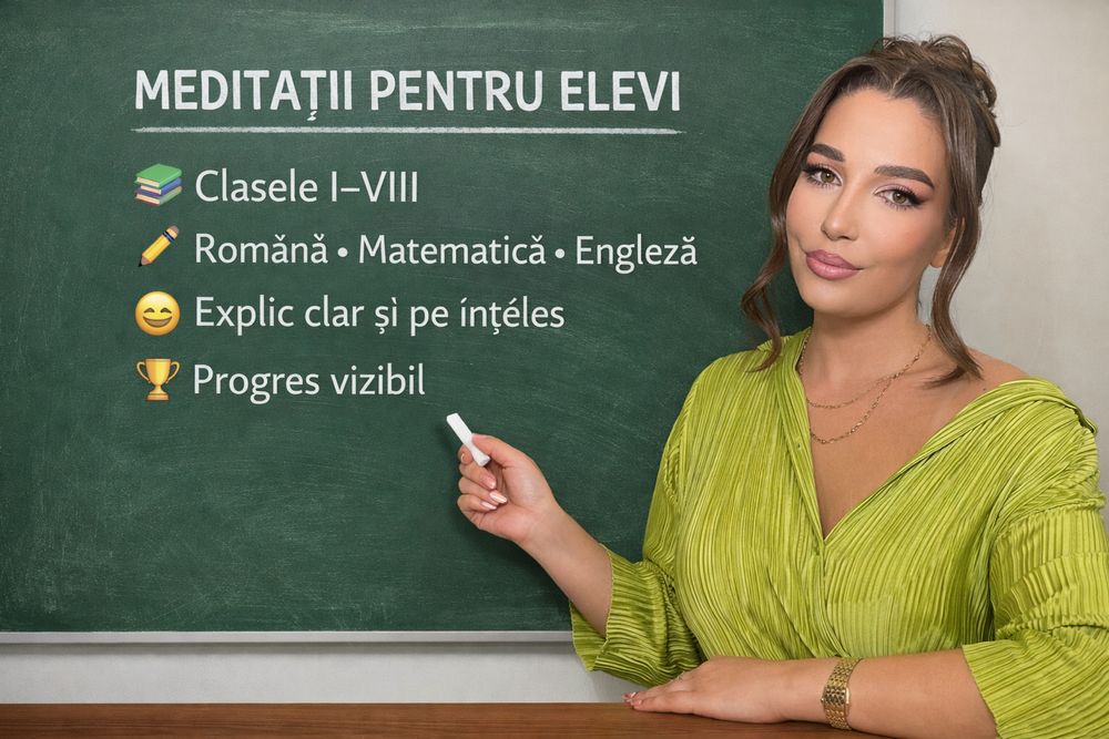 Meditații pentru clasele 1-8  Română, Matematică, Engleză