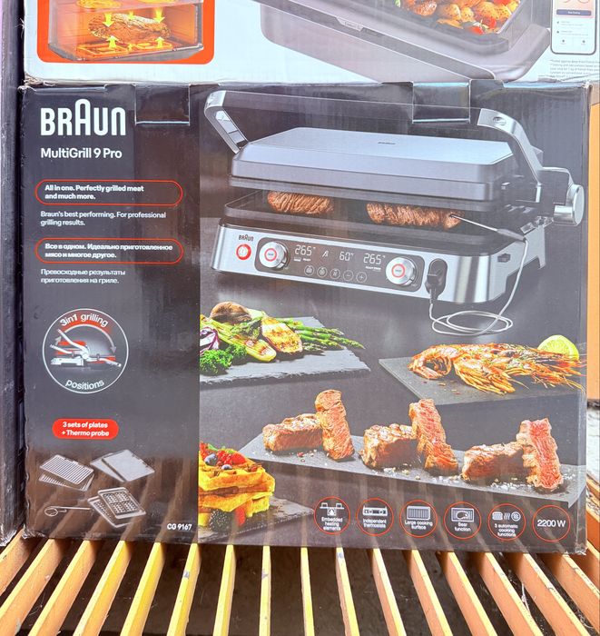 BRAUN MULTIGRILL 9 PRO контактна скара , барбекю , фурна , плочи