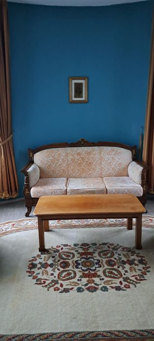 Set canapea cu fotolii lemn masiv