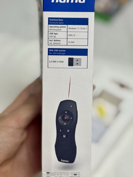 Pointer Presenter Wireless HAMA X-Pointer 6in1, negru
