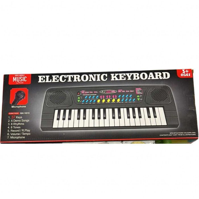 Детско пиано с 37 клавиша, микрофон и звукозапис