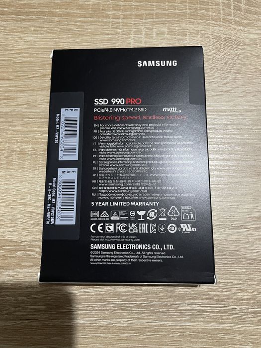 SSD Samsung NVMe 990 Pro 2 TB - чисто ново, неразопаковано