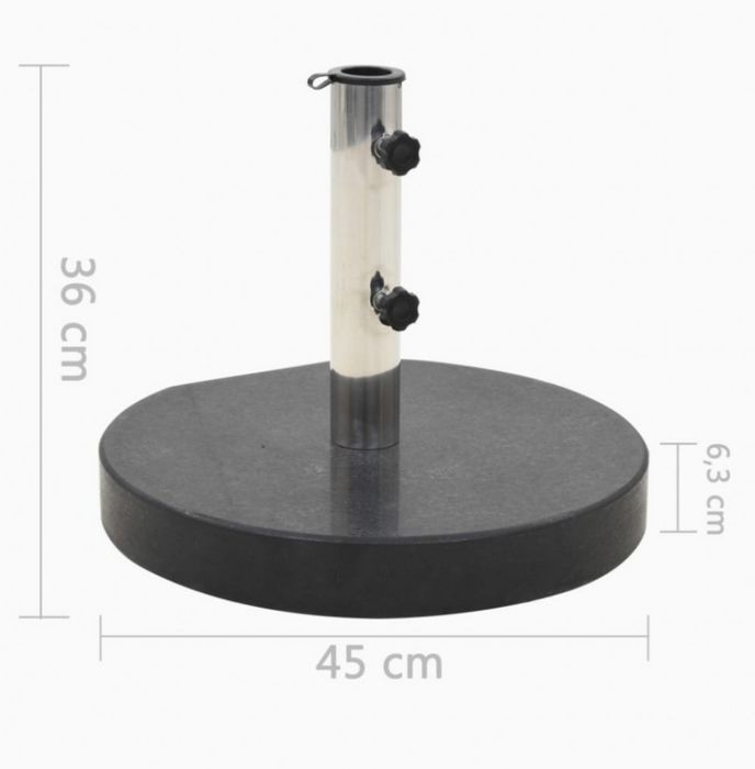 Голям чадър Ф250 с манивела и мраморна стойка 40 кг