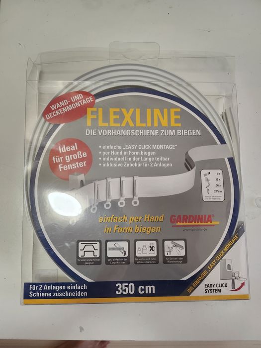 Нов гъвкав корниз GARDINIA FLEXLINE, 350 см" цена 12 евро!!!
