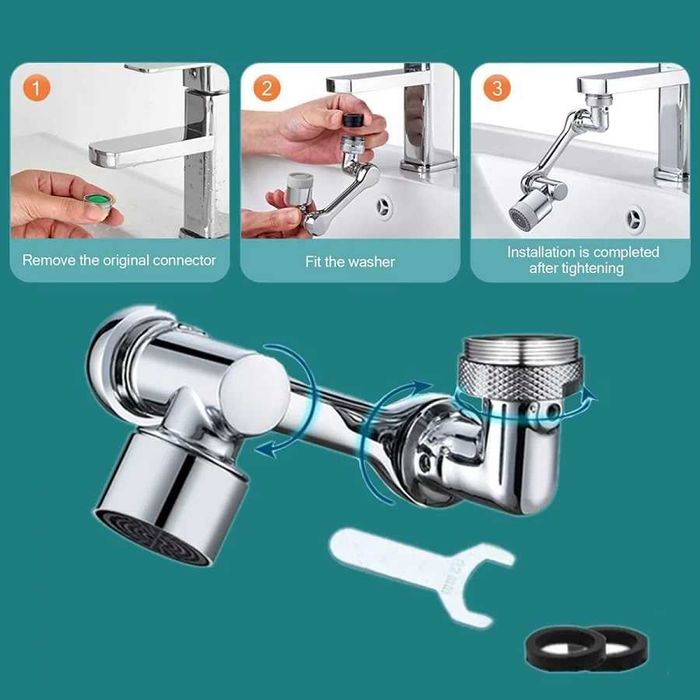 Универсален удължител за кран.    Удължаваща дюза за вода 22/24 мм