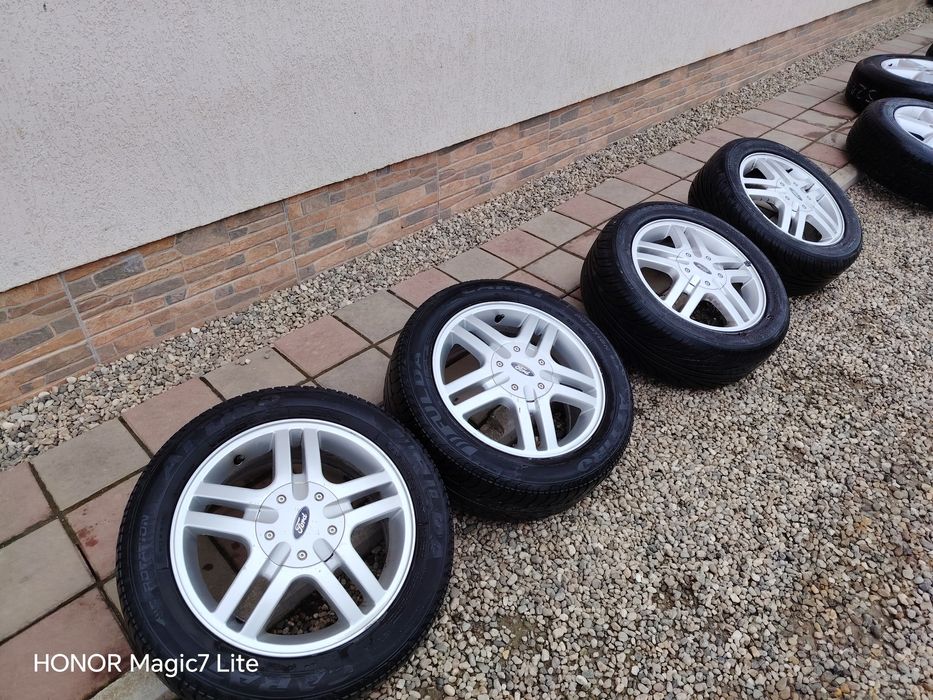 Jante aliaj R15 Ford 4x108 + anvelope vara 195/55r15