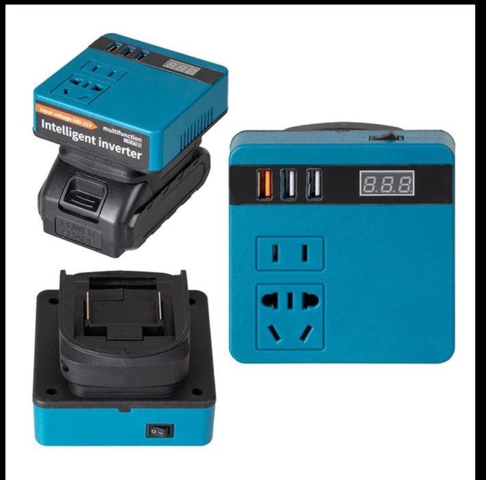 Inverter 120w DC to AC 220v pentru baterii Makita 18v