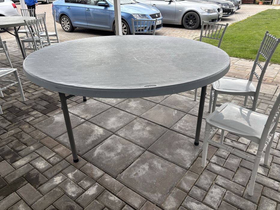 Masa rotunda plastic pentru restaurant si evenimente