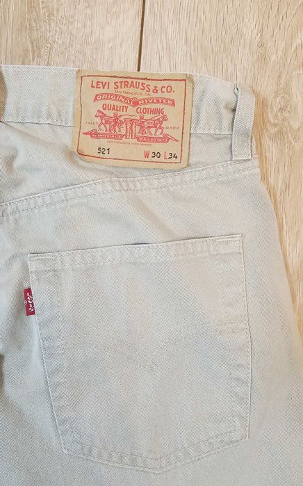 Blugi iconici Levi's 521 beige -100% Bumbac - W30 L34 old money - regular