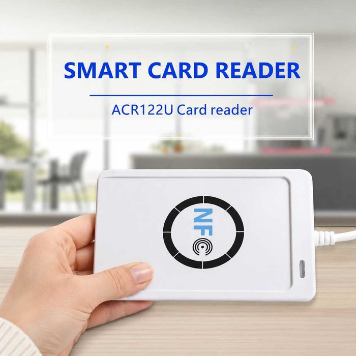 ACR122U USB NFC RFID четец и записвач, подарък 5 бр. 13.56 MHz чипа и 5бр. UID карти