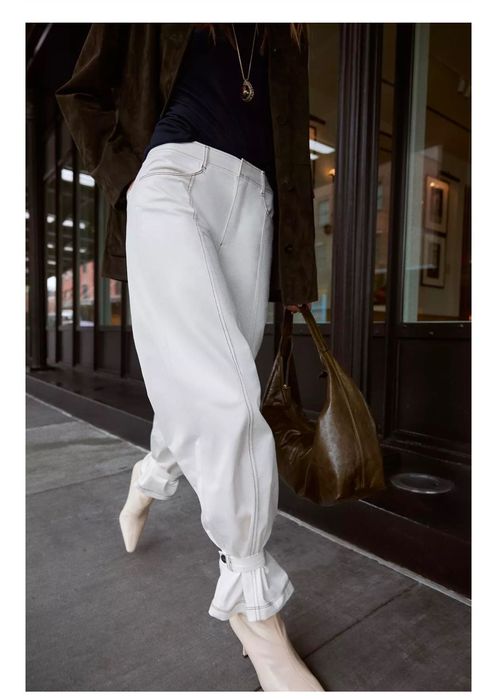 Бял панталон Зара размер М