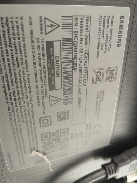 Телевизор Samsung 65AU7172, 65" (163 см), Smart, 4K Ultra HD, LED