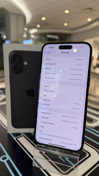 iPhone 16 Plus - 128GB - Stare f.buna
