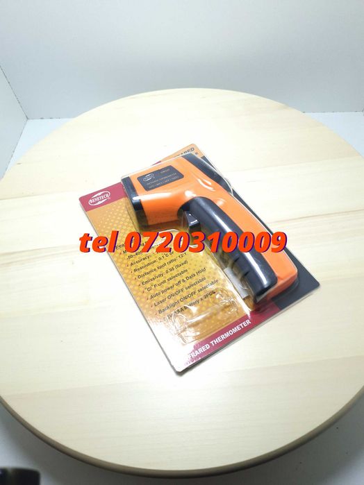 Termometru Industrial Optimus 380 Interval -50 +380 Grade C Cu Afisaj Luminat , Portocaliu Negru Pentru Iluminare Si Montaj Pe Echipamente Compatibil