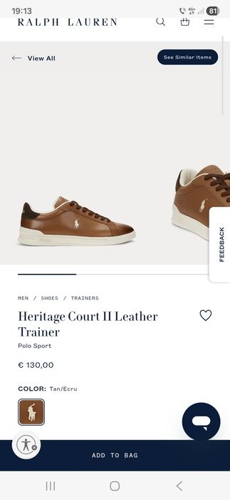 POLO RALPH LAUREN, piele, mărimea 41