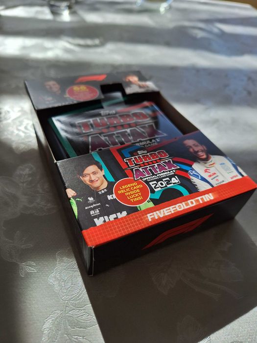 Комплект карти Формула 1, TOPPS TURBO ATTAX"24, 66 бр Шумахер, мет.кут