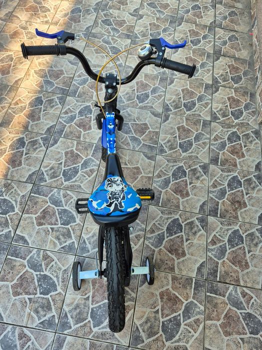 Bicicleta Rich Baby R14WTA, roti 14", roti ajutatoare, 3-5 ani
