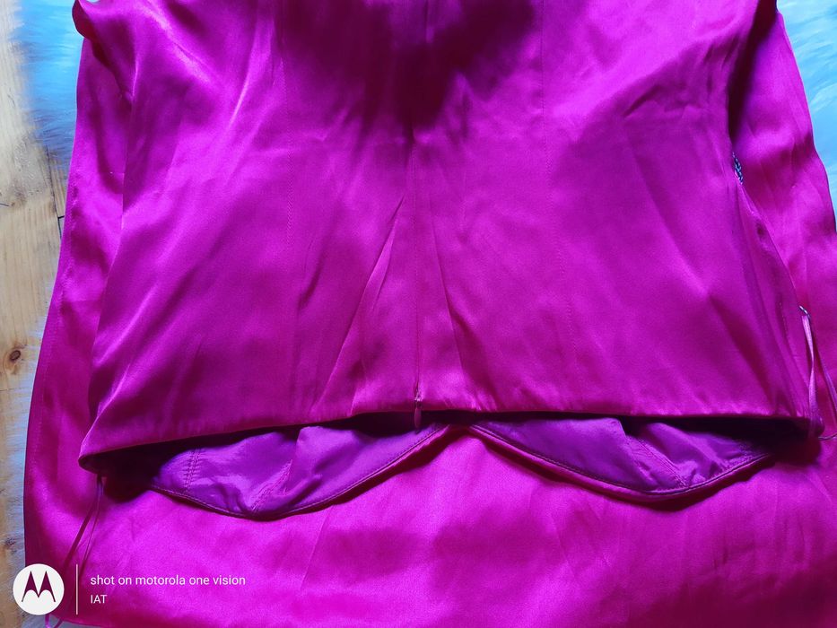 Rochie Philosophy by Alberta Ferretti, din matase naturala, fucsia