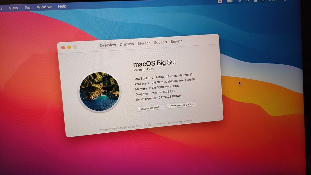 13'Macbook Pro Retina 2014 i5/128GB/8GB Ram A1502 лаптоп