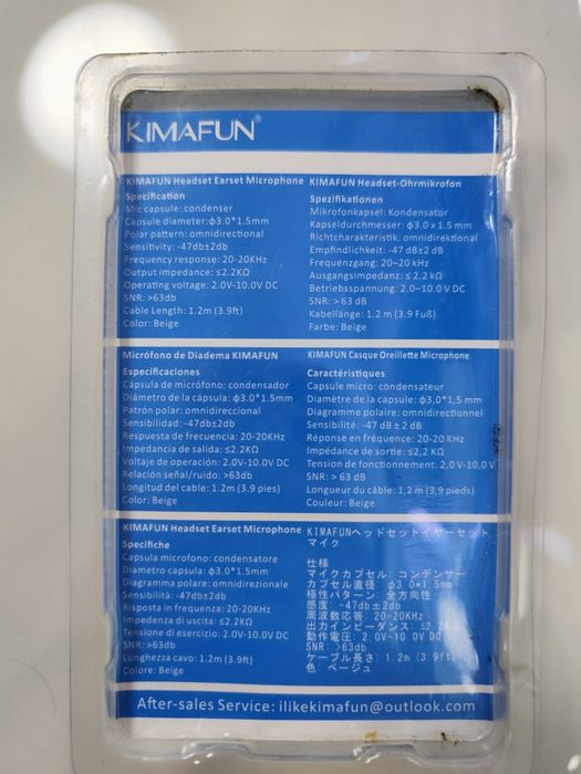 KIMAFUN Headset микрофон за AKG Wireless D3 – Нов – 15€