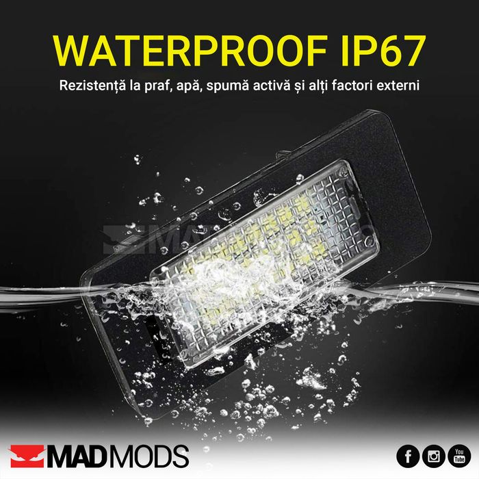 Lampi LED numar inmatriculare BMW E39 E60 E61 E90 E91 E92 E93 E81 E82