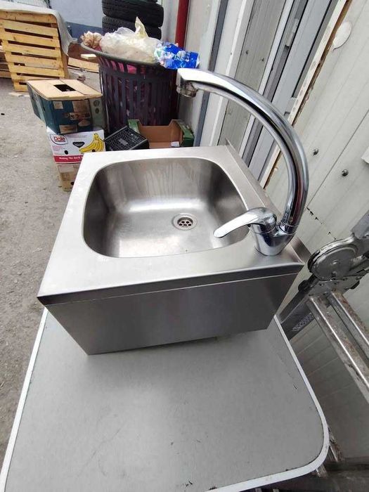 Chiuveta inox 47x41+baterie rece calda+apometru