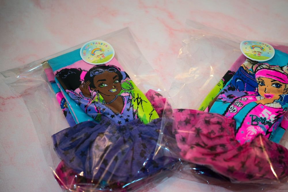 Детски чорапи Барби с 3D ефект