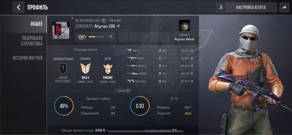 Продам аккаунт в стандофф 2,standoff 2, станд