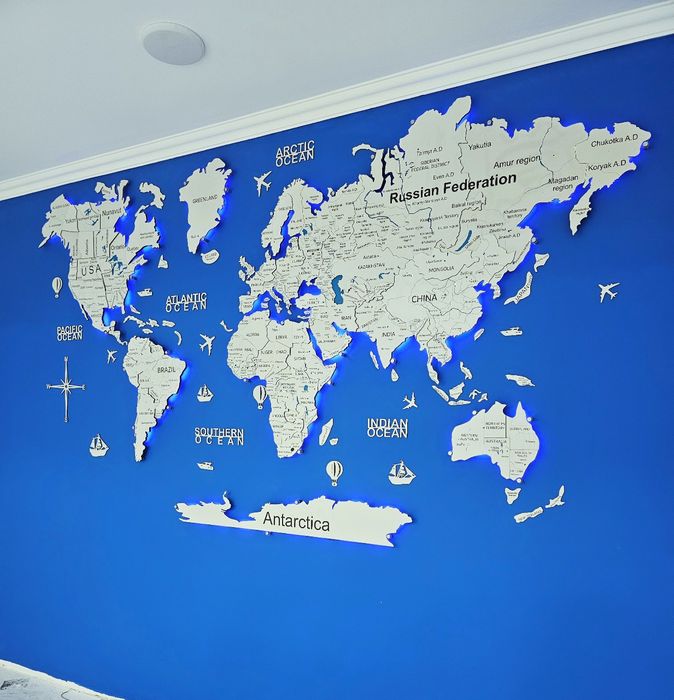 Интерьерная карта мира
