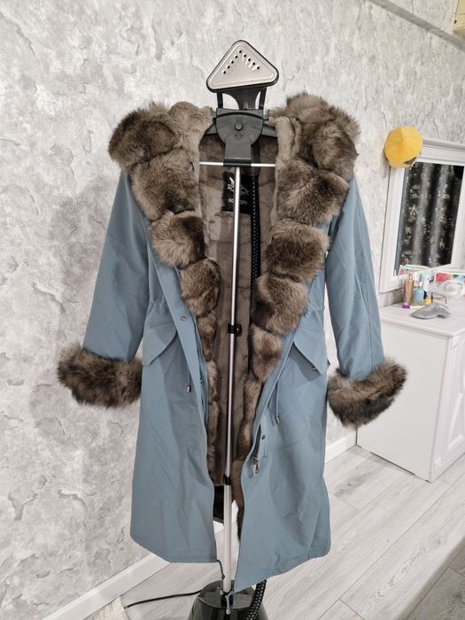 Зимняя парка, цвет синий