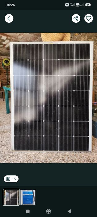 Моно кристален фотоволтаичен панел 200w 12V