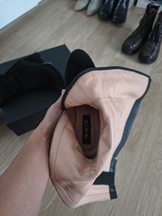 Cizme piele întoarsă Musette