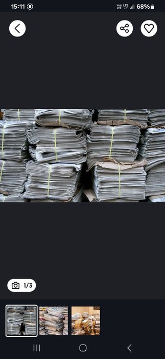 Makalatura karopka qog'oz gazeta mettallom temir metal kitob arxiv