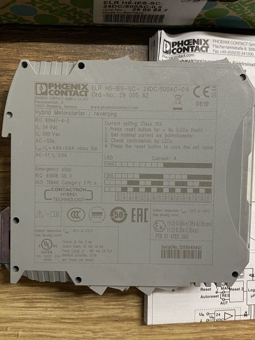 Phoenix Contact ELR W3-24DC/500AC si ELR H5-IES-SC-24DC/500AC