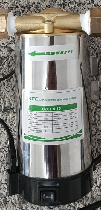 Продаю б/у, автоматический насос для увеличения напора воды ACC DZS1.5