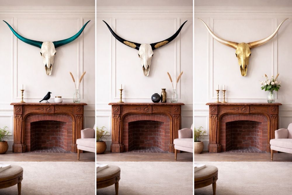 Trofeu decorativ de taur luxury – Operă de artă monumentală de 178 cm