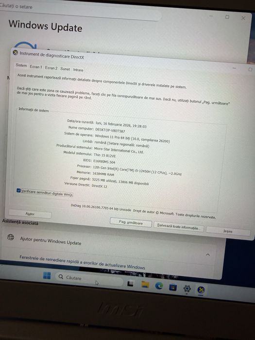 MSI Thin 15 i5-12450H RTX 4050 16GB 1TB 144Hz impecabil