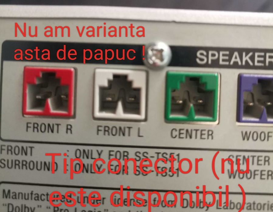 Sony Cable With Connector Speaker / Sateliti si SW - Home Cinema Sony