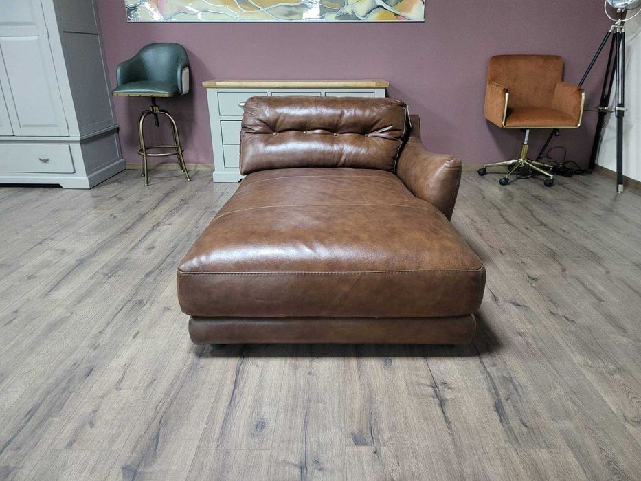Кафява кожена лежанка - 100 % естествена кожа